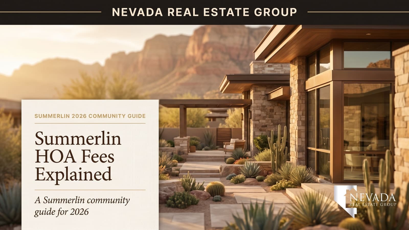 Summerlin HOA Fees Explained: 2026 Rates & Cost Guide