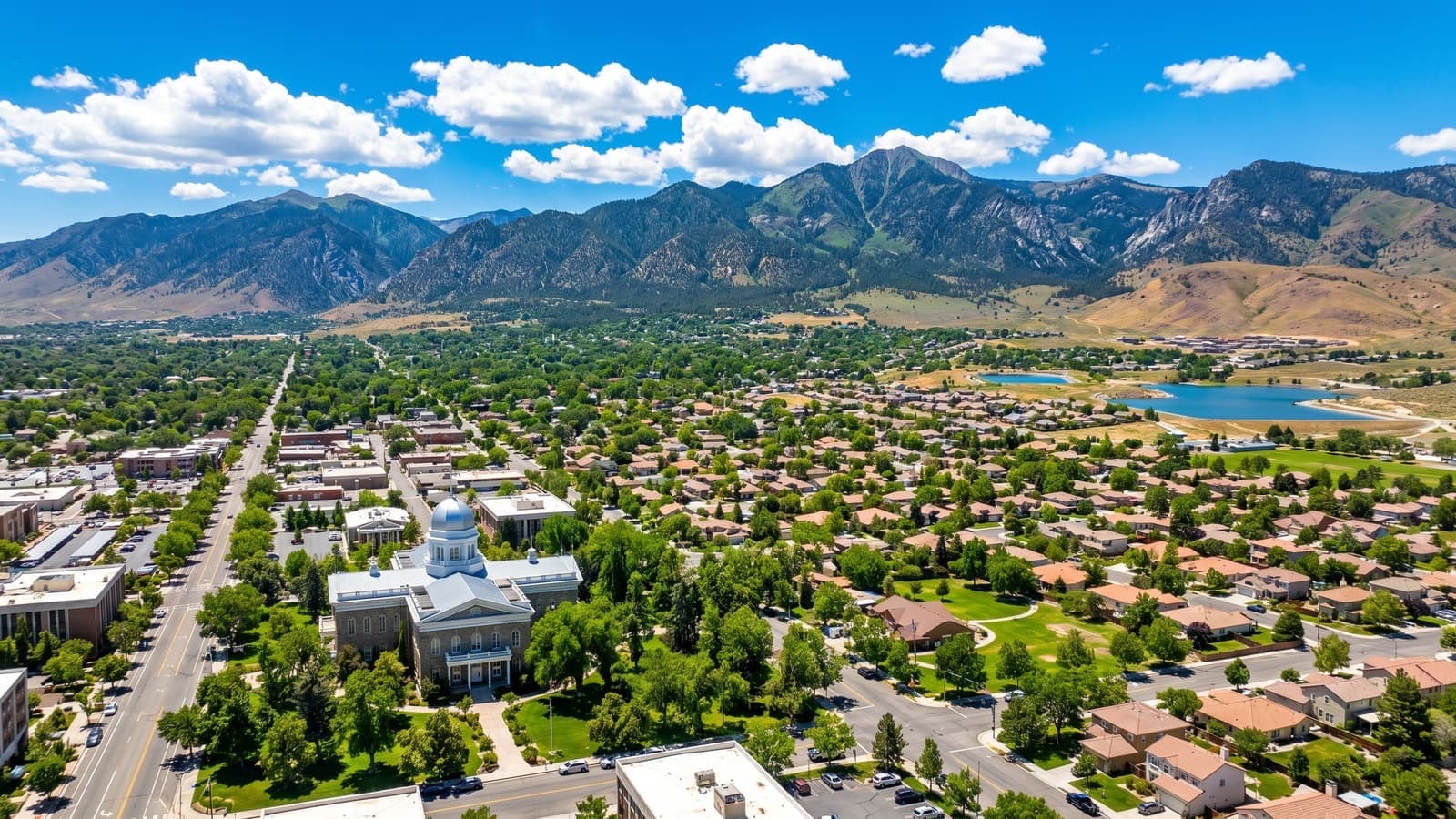 Carson City, Nevada neighborhood with the eastern Sierra Nevada range beyond