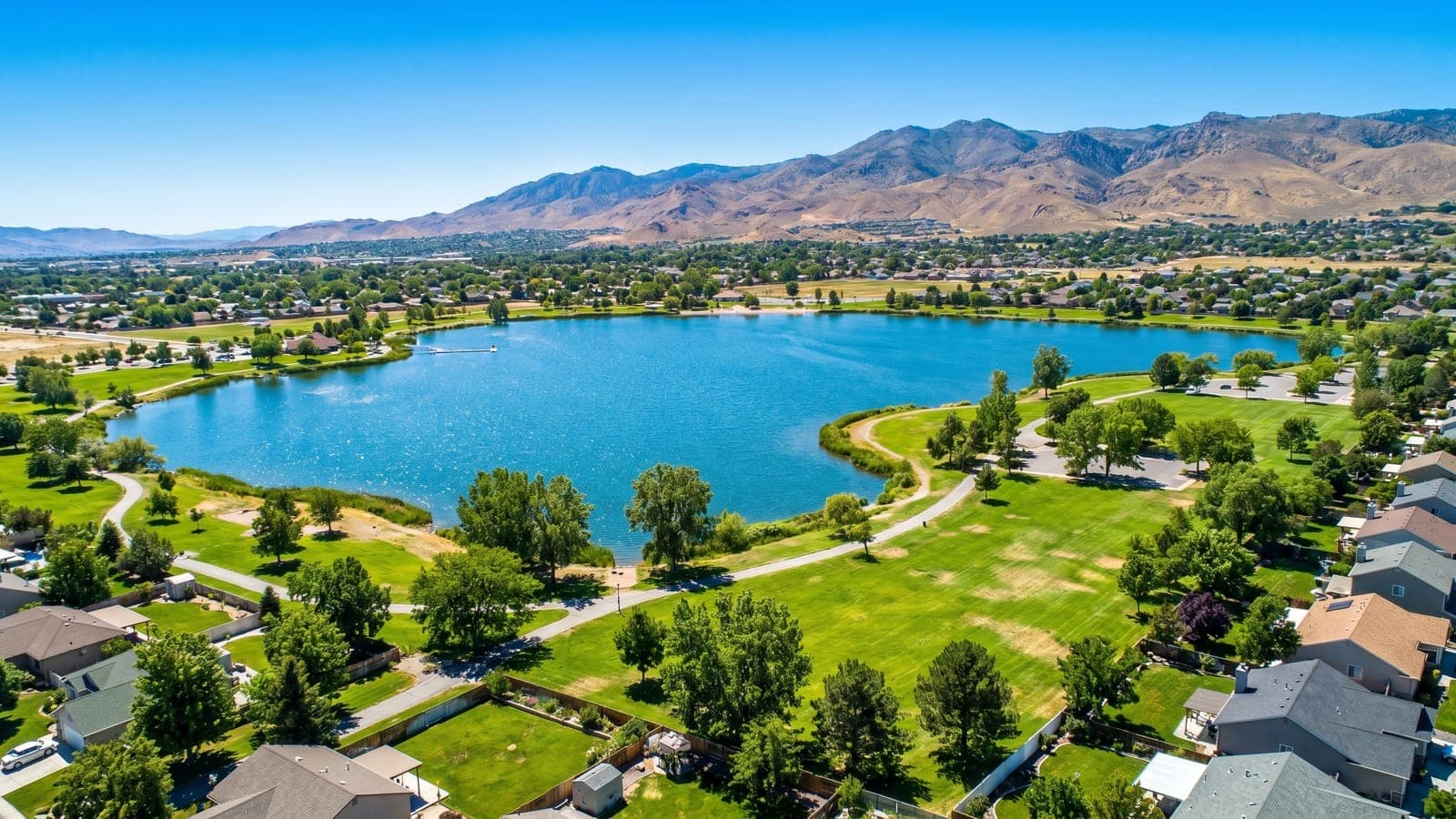Sparks, Nevada master-planned neighborhood with the Sierra foothills and high-desert sky beyond