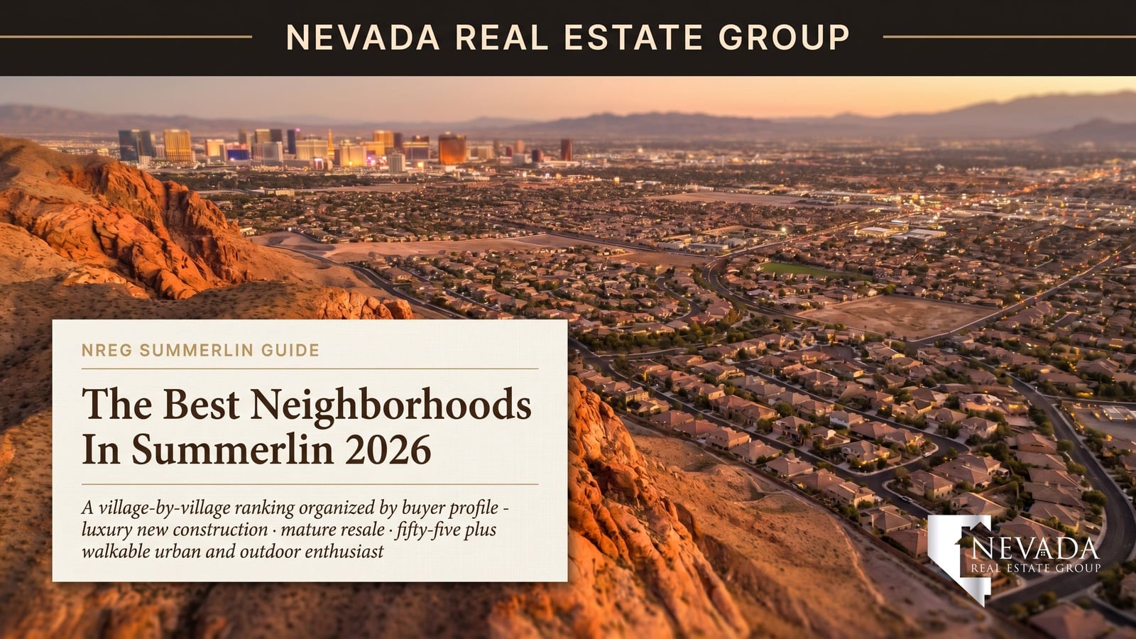 Summerlin Las Vegas master-planned community with Red Rock Canyon backdrop and manicured park