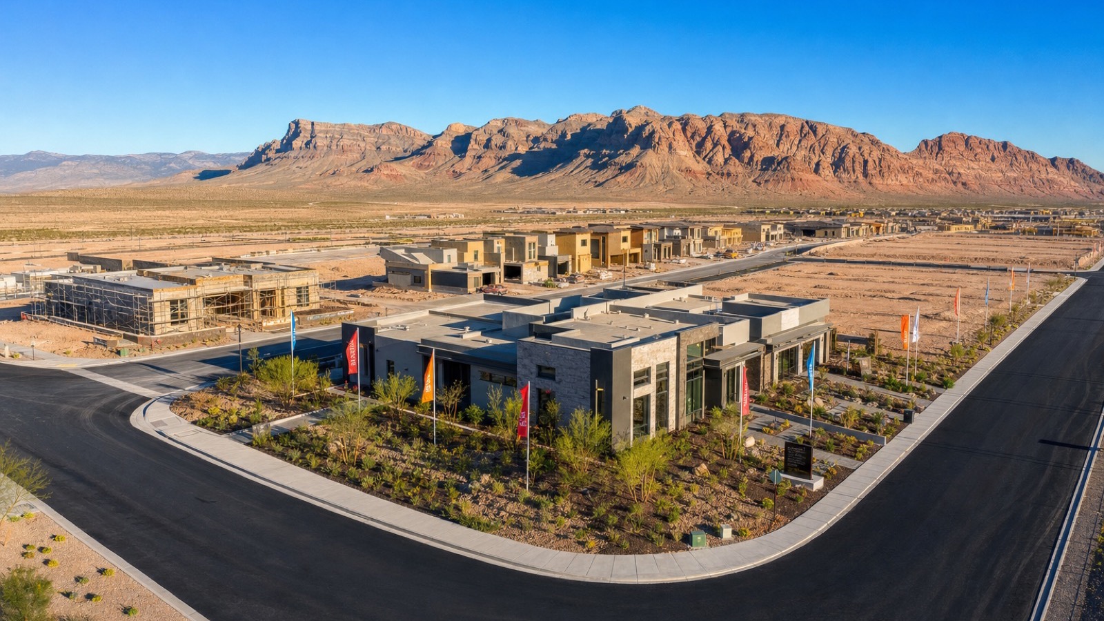 Stonebridge Summerlin Toll Brothers new construction model home exterior with contemporary architecture
